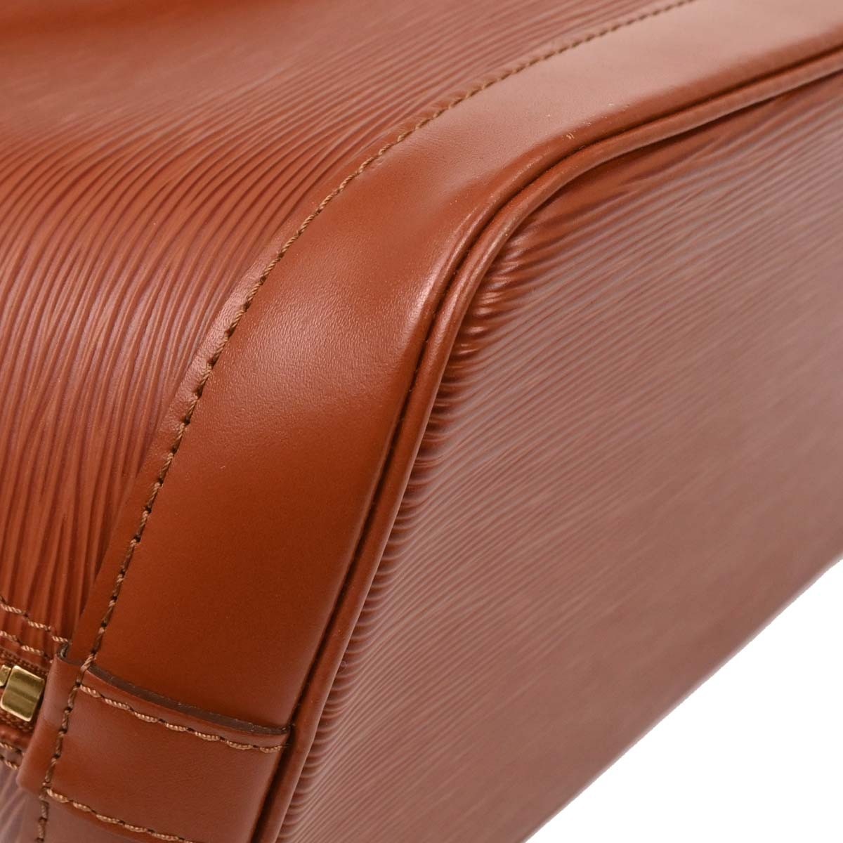 Louis Vuitton Alma Handbag Epi Leather, BROWN, LEATHER, Handbag