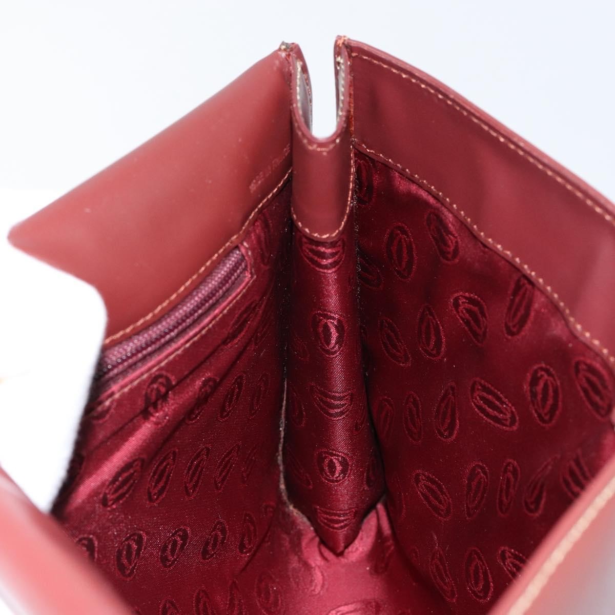 cartier Must de Cartier Clutch bag Leather, BURGUNDY, LEATHER, Clutche & pouche