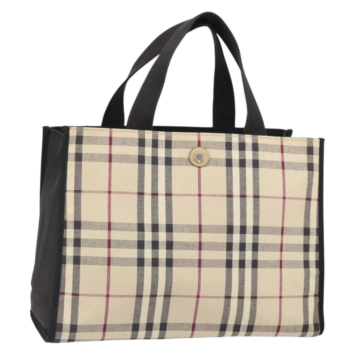 Burberry Nova Check Tote canvas check pattern, BEIGE, CANVAS, Tote bag