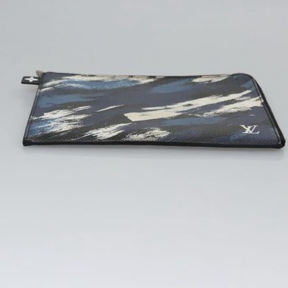 Louis Vuitton Pochette Jour Limited Edition Camouflage Printed Coated Canvas, BLUE, LEATHER, Clutche & pouche