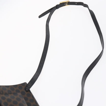 Celine Vintage Macadam Shoulder Bag Canvas, BLACK, CANVAS, Shoulder bag