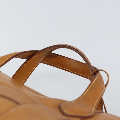 Hermes Vintage Convertible Boston Bag Leather, BROWN, LEATHER, Travel bag
