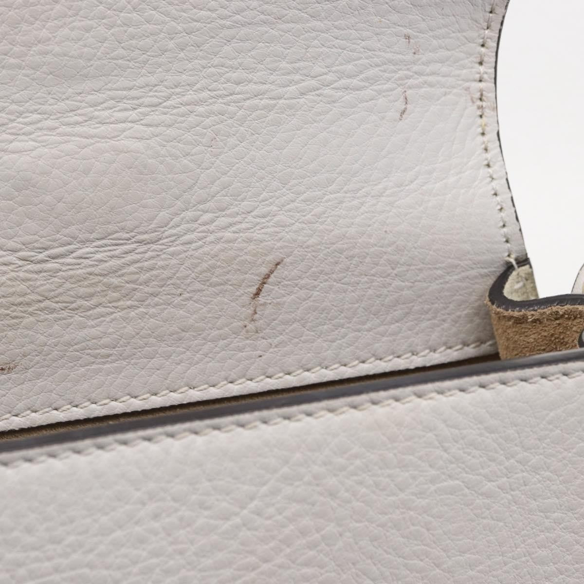 Chloe Nile Crossbody Bag Leather, WHITE, LEATHER, Shoulder bag