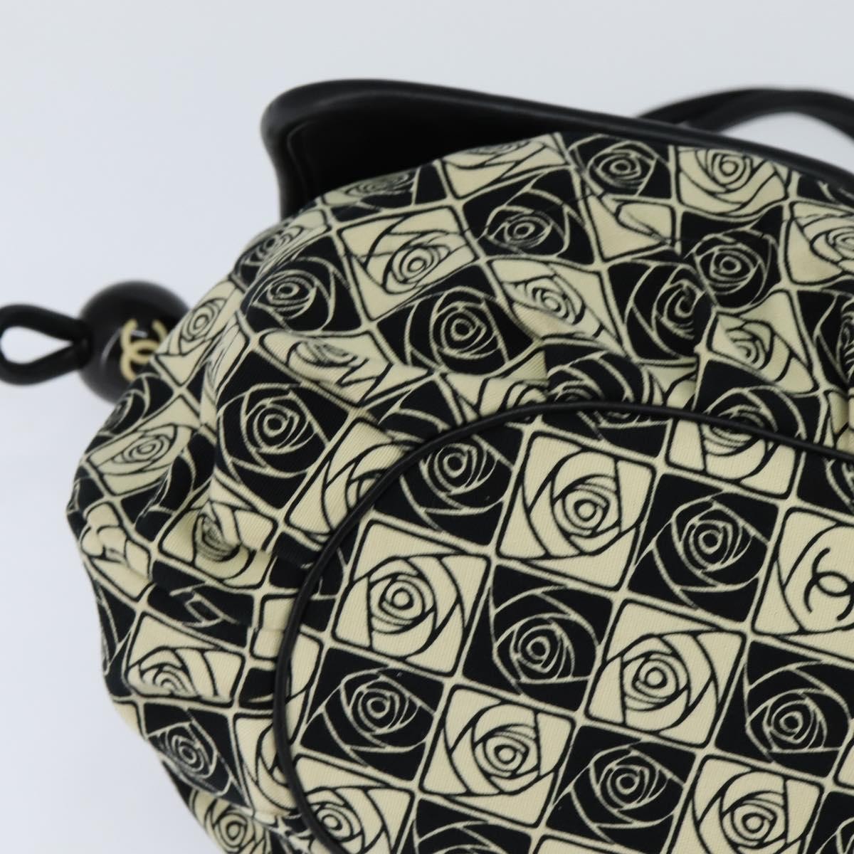 Chanel Camellia shoulderbag Canvas, BLACK, CANVAS, Shoulder bag