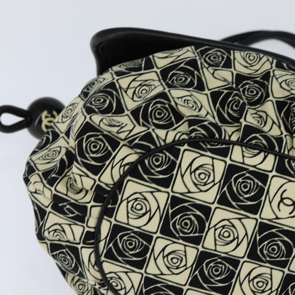 Chanel Camellia shoulderbag Canvas, BLACK, CANVAS, Shoulder bag