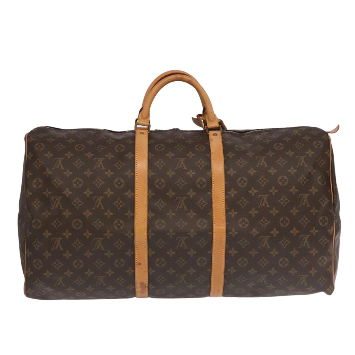 Louis Vuitton Keepall Bag Monogram Canvas, BROWN, CANVAS, Travel bag