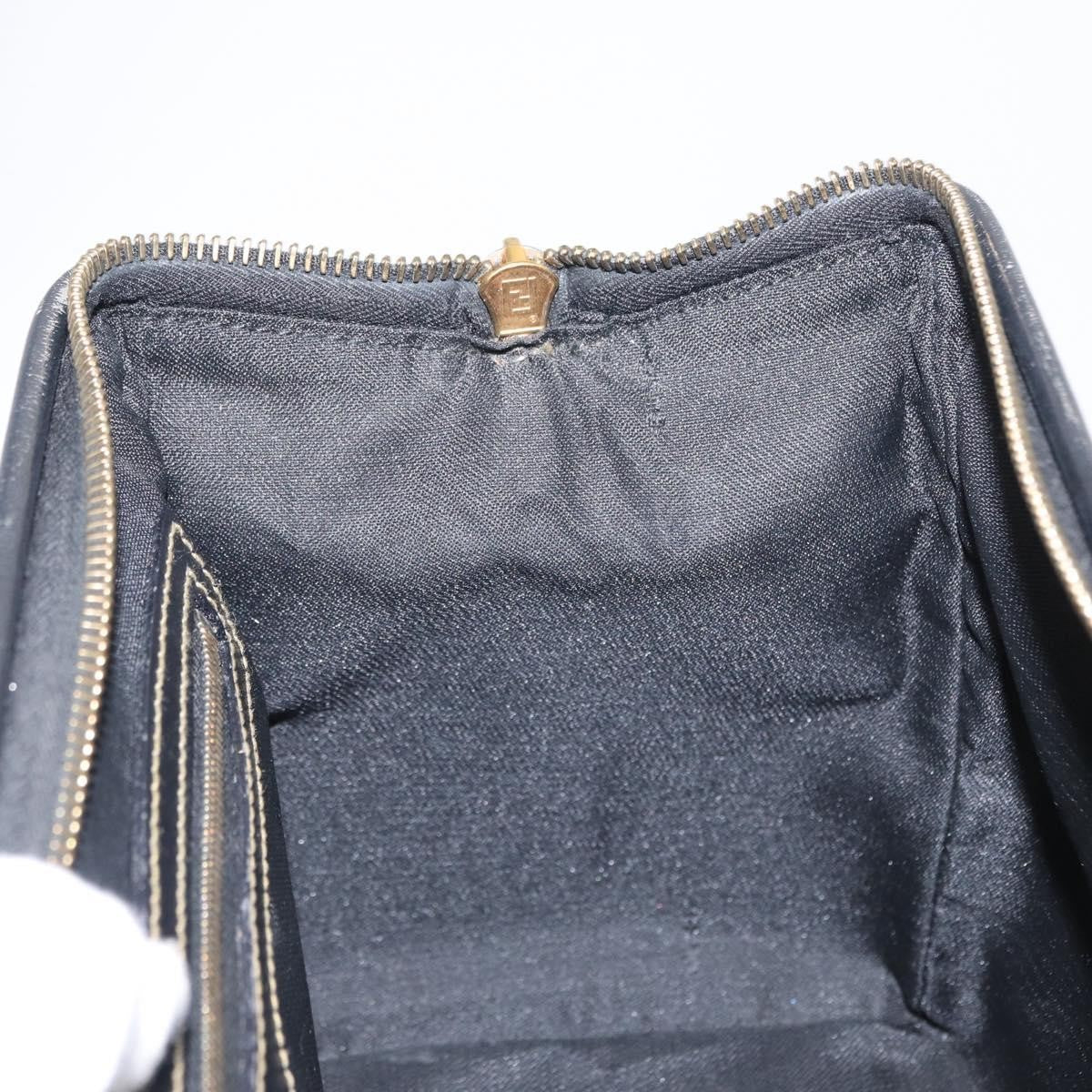 Fendi Vintage Pequin Convertible Boston Bag Coated Canvas, BROWN, CANVAS, Travel bag