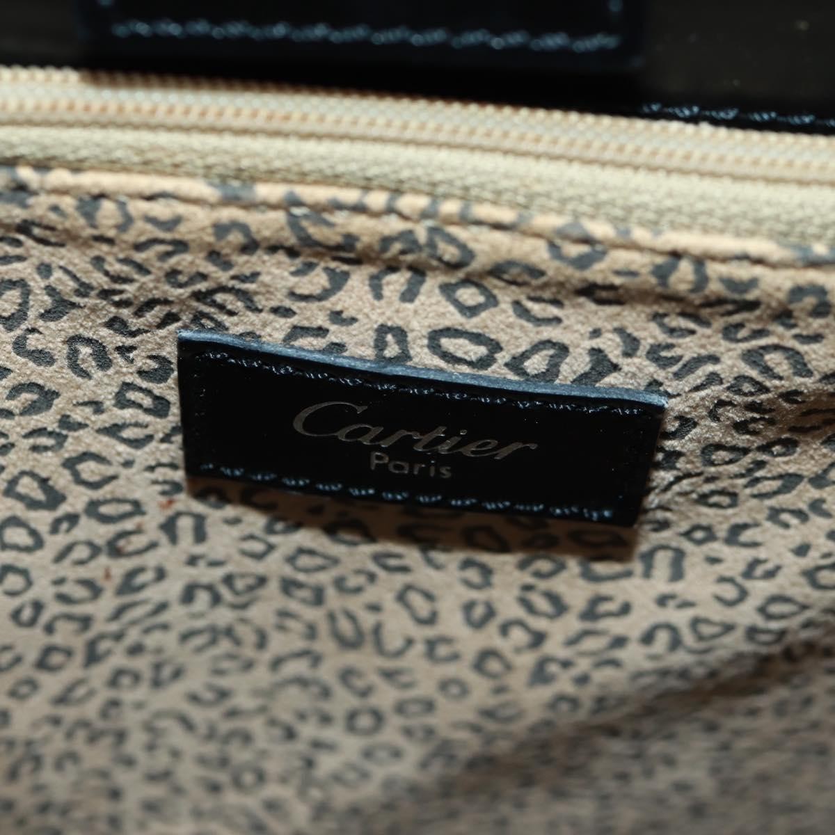 cartier Panthère Handbag Leather, Black, Leather, Handbag