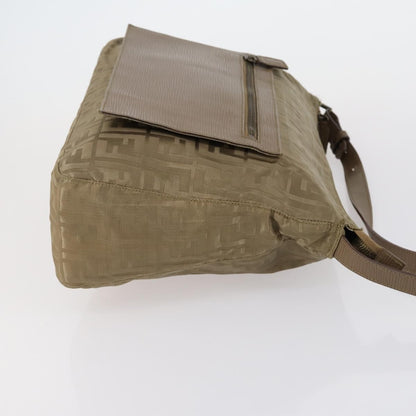 Fendi Logo Zucca Shoulder Bag Zucca, BEIGE, NYLON, Shoulder bag