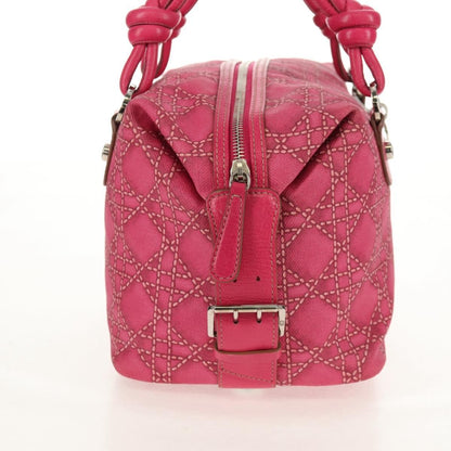 Christian Dior Cannage Handbag Canvas, PINK, CANVAS, Handbag