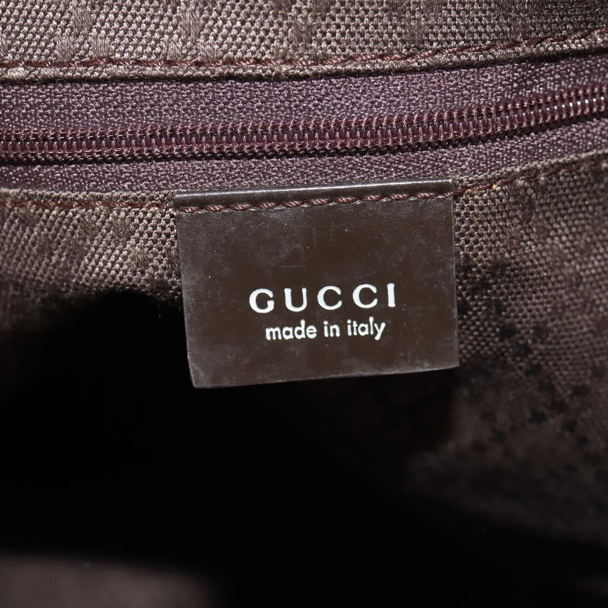 Gucci Vintage Bamboo Shoulder Bag Nylon, BROWN, NYLON, Shoulder bag