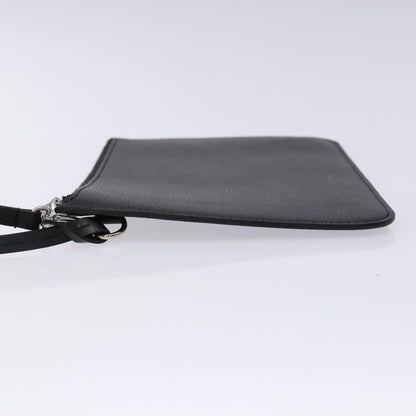 Louis Vuitton Neverfull Pochette Epi Leather, BLACK, LEATHER, Tote bag