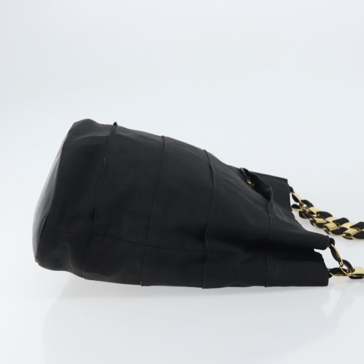 Salvatore Ferragamo Vala Shoulder Bag Canvas, BLACK, CANVAS, Shoulder bag