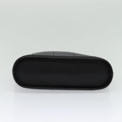 Chanel Vintage Chocolate Bar Metal Ring Tote Quilted Lambskin, BLACK, LEATHER, Tote bag