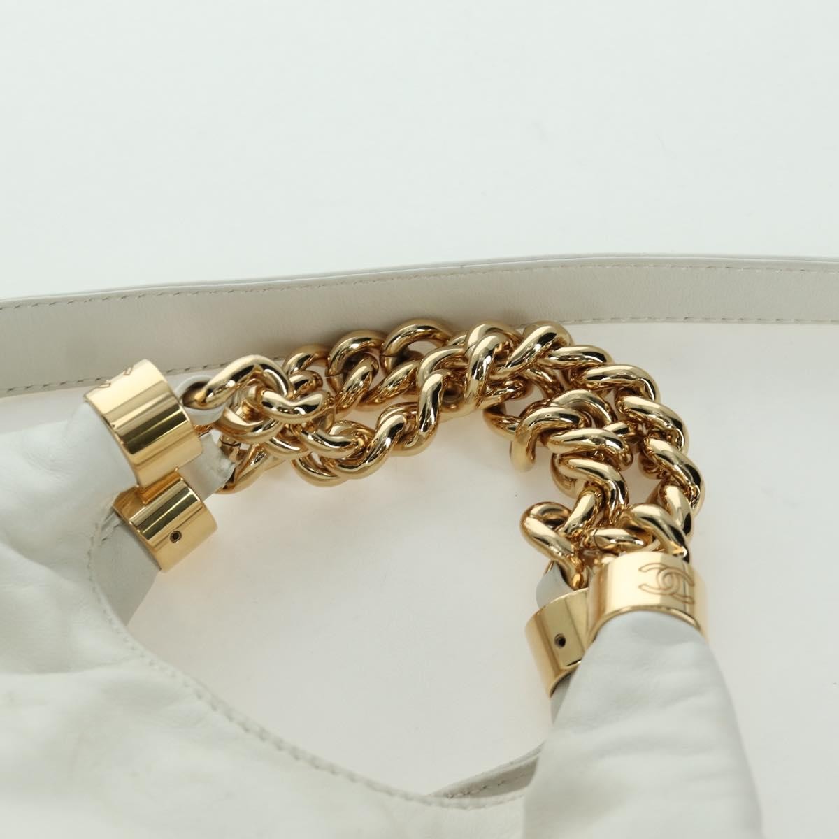 Chanel Rodeo Drive Hobo Leather, WHITE, LEATHER, Handbag