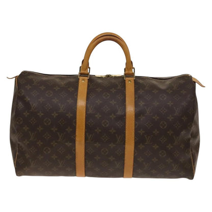 Louis Vuitton Keepall Bag Monogram Canvas, BROWN, CANVAS, Travel bag