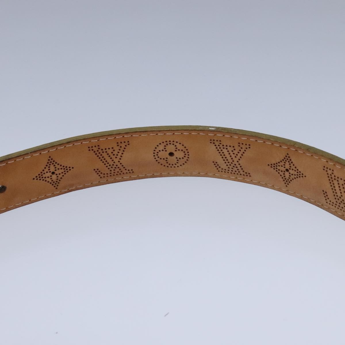 Louis Vuitton Buckle Belt Mahina Leather, GOLD, LEATHER, Belts