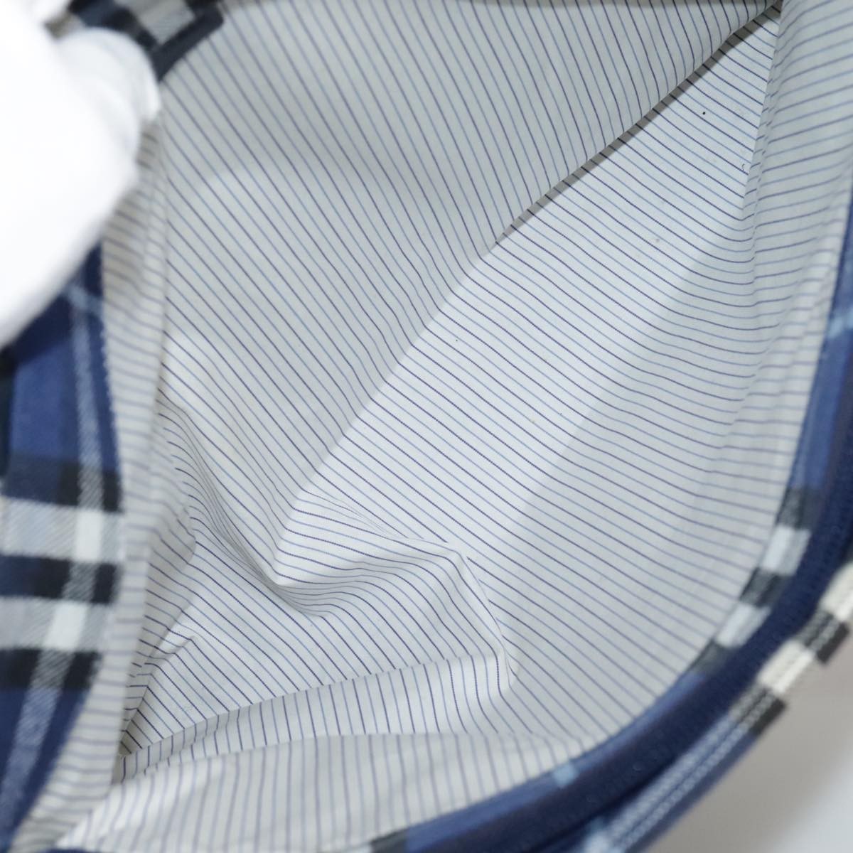 Burberry Nova Check Tote canvas check pattern, BLUE, CANVAS, Tote bag