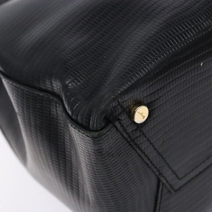 Salvatore Ferragamo Vala Shoulder Bag Leather, BLACK, LEATHER, Tote bag