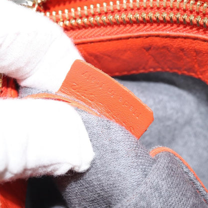 Celine Trio Crossbody Bag Leather, ORANGE, LEATHER, Shoulder bag