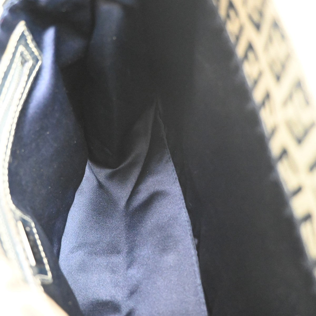 Fendi Mamma Baguette Zucca canvas, NAVY, CANVAS, Shoulder bag