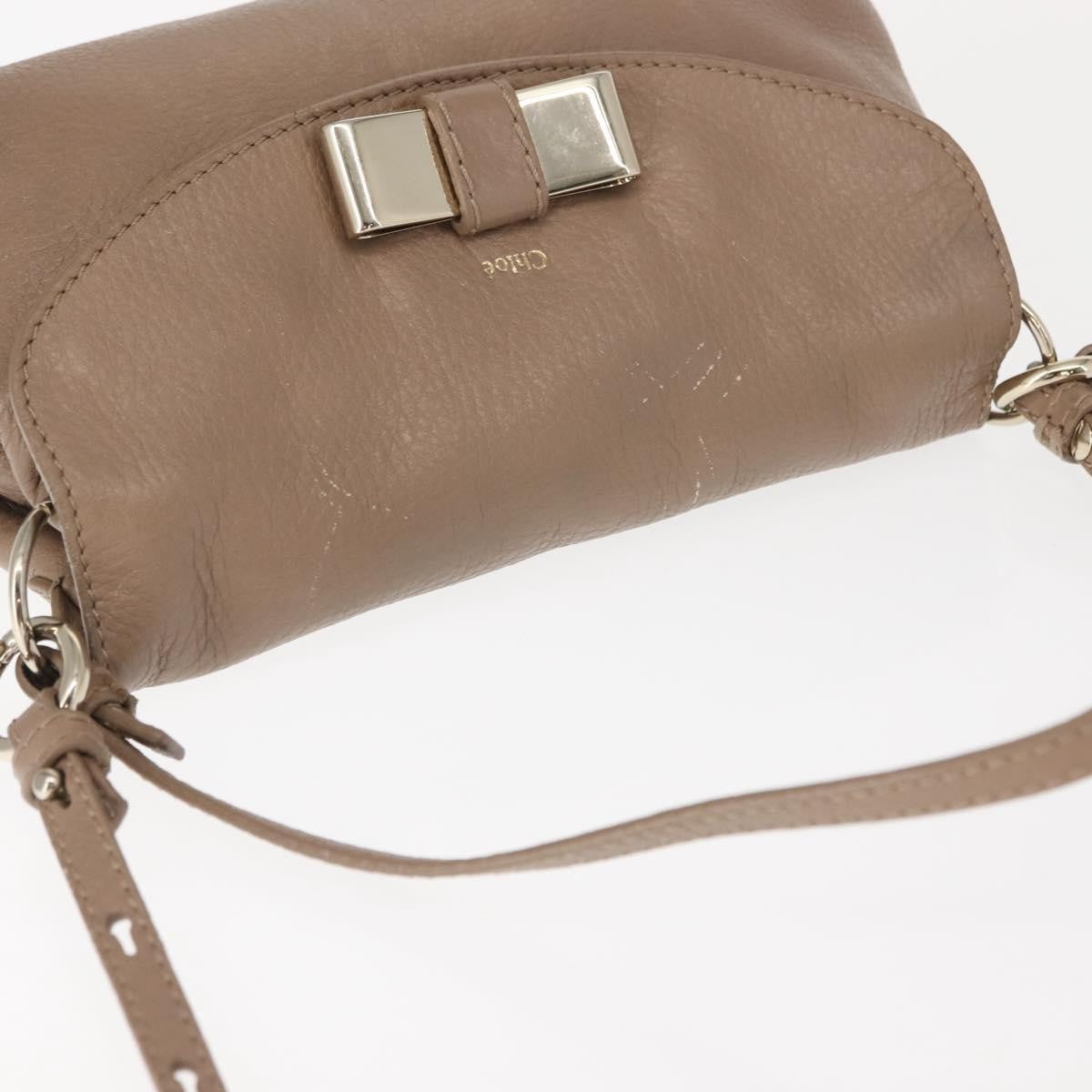 Chloe Lily Shoulder bag Leather, PURPLE, LEATHER, Shoulder bag