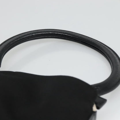 Salvatore Ferragamo Gancini handbag Canvas, BLACK, CANVAS, Handbag