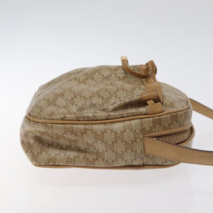 Celine Vintage Macadam Shoulder Bag Macadam Canva  Vinyl, BEIGE, PVC, Shoulder bag