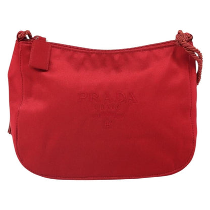 Prada Vintage Shoulder Bag Satin, RED, SILK, Shoulder bag