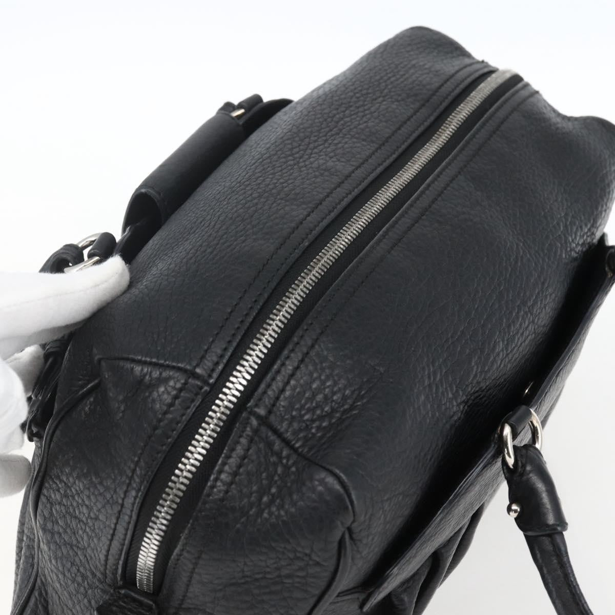 Salvatore Ferragamo Gancini Buckle Shoulder Bag Leather, Black, Leather, Shoulder Bag