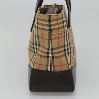 Burberry Nova Handbag Check Pattern, BEIGE, CANVAS, Handbag