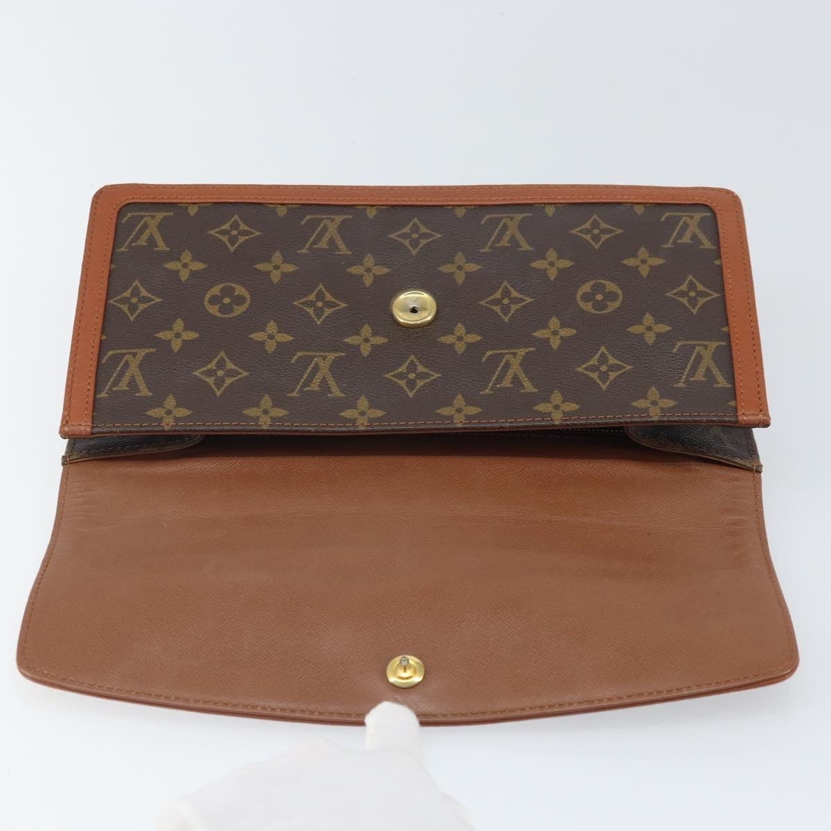 Louis Vuitton Dame Pochette Monogram Canvas, BROWN, CANVAS, Clutche & pouche