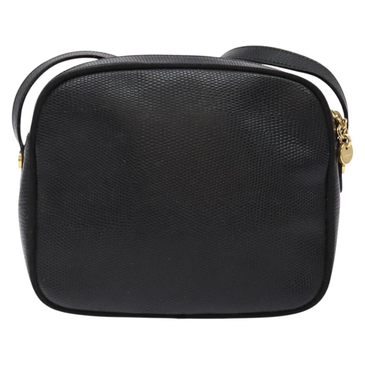 Salvatore Ferragamo Vala Shoulder Bag Leather, BLACK, LEATHER, Shoulder bag