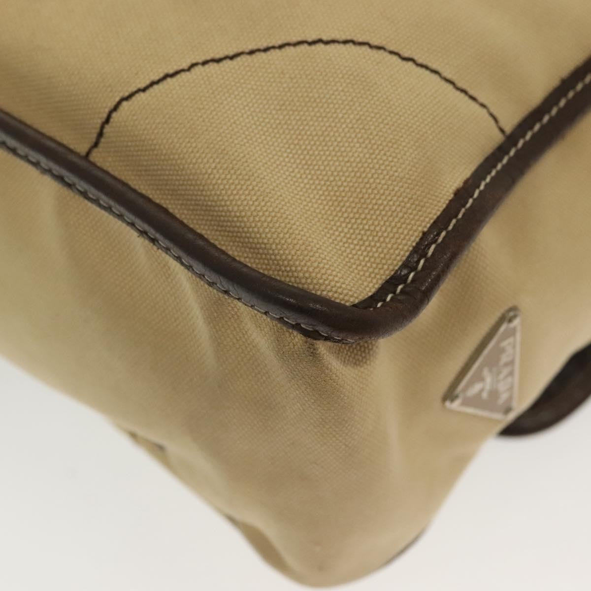 Prada Vintage Shoulder Bag Canvas, BEIGE, CANVAS, Shoulder bag
