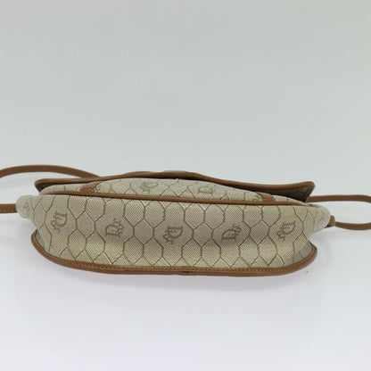 Christian Dior Vintage Honeycomb Shoulder Bag Canvas, BEIGE, CANVAS, Shoulder bag
