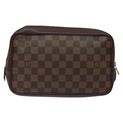 Louis Vuitton Trousse Toiletry Pouch Damier Canvas, BROWN, CANVAS, Toiletry Case