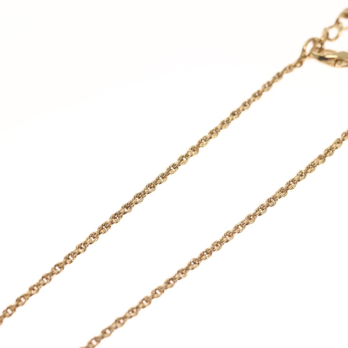Christian Dior CD Round Pendant Necklace Metal and Crystals, GOLD, METAL, Necklace
