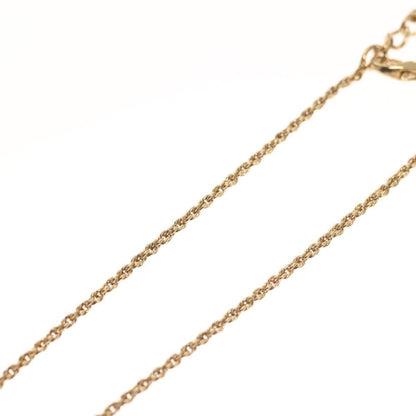 Christian Dior CD Round Pendant Necklace Metal and Crystals, GOLD, METAL, Necklace
