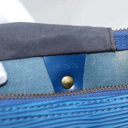 Louis Vuitton Speedy Handbag Epi Leather, Blue, Leather, Handbag