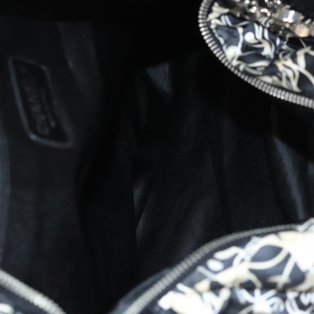 Chanel Kaleidoscope Chain Tote Quilted Printed Satin, BLACK, SILK, Shoulder bag