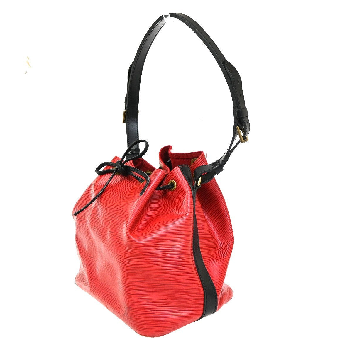Louis Vuitton Petit Noe Handbag Epi Leather, RED, LEATHER, Shoulder bag