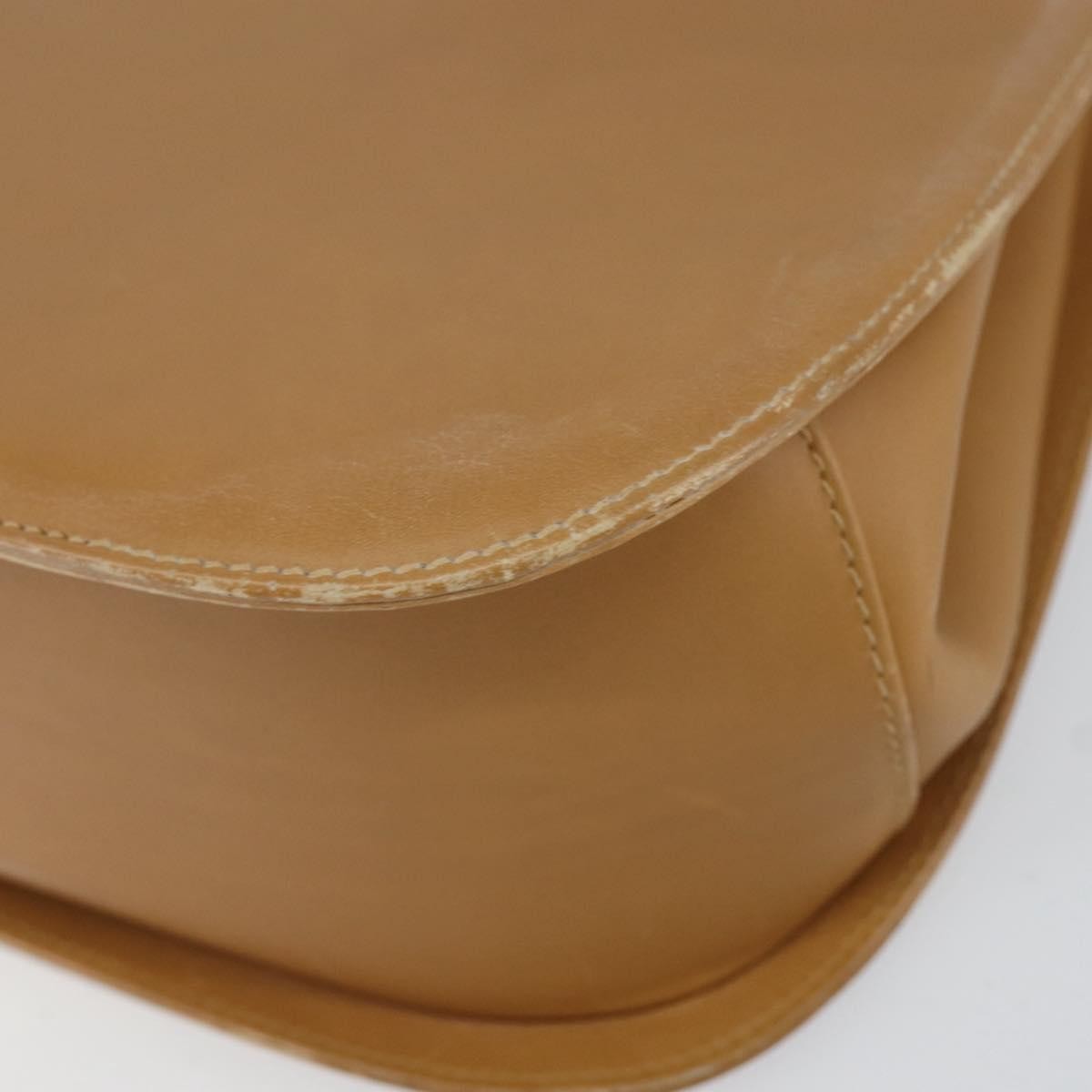 Salvatore Ferragamo Gancini handbag Leather, BEIGE, LEATHER, Handbag