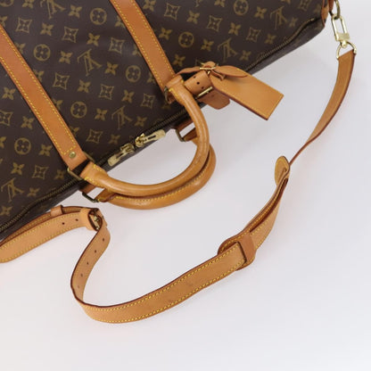Louis Vuitton Keepall Bandouliere Bag Monogram Canvas, BROWN, CANVAS, Travel bag