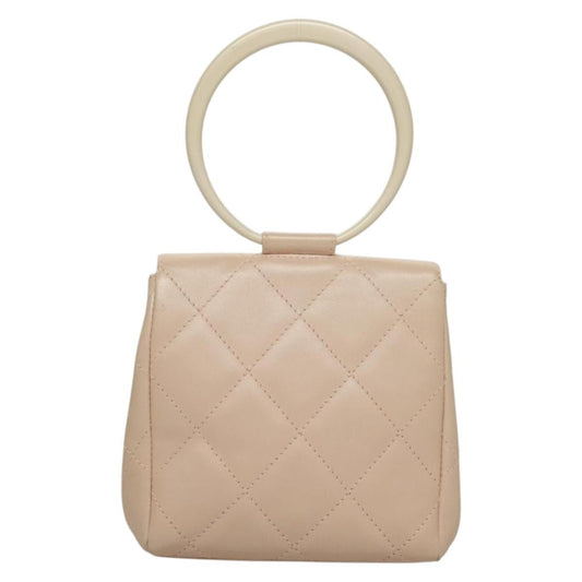 Chanel Vintage Clutch Leather, BEIGE, LEATHER, Clutche & pouche