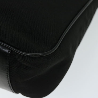 Gucci Vintage Bamboo Handle Bag Nylon, Black, Nylon, Handbag