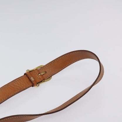Celine Vintage Macadam Circle Logo Shoulder Bag Canvas and Leather, Brown, Canvas, Shoulder Bag