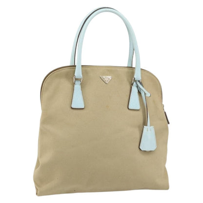 Prada Vintage Handbag Canvas, BEIGE, CANVAS, Handbag