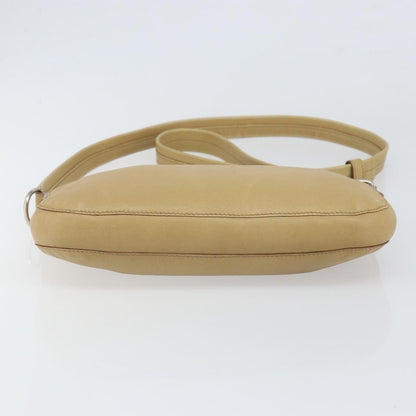 Celine Vintage Shoulder Bag Leather, BEIGE, LEATHER, Shoulder bag