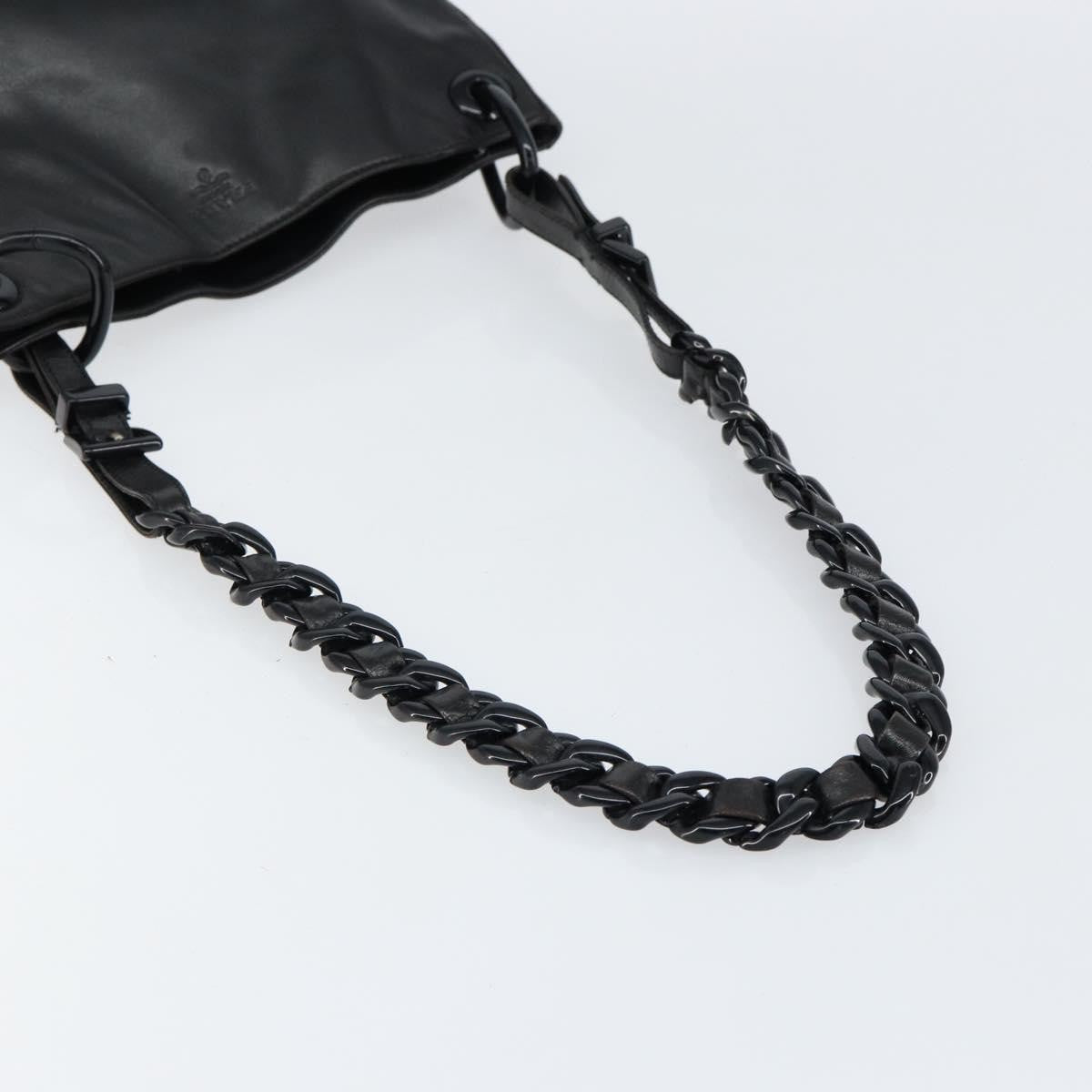Prada Vintage Shoulder Bag Leather, BLACK, LEATHER, Shoulder bag