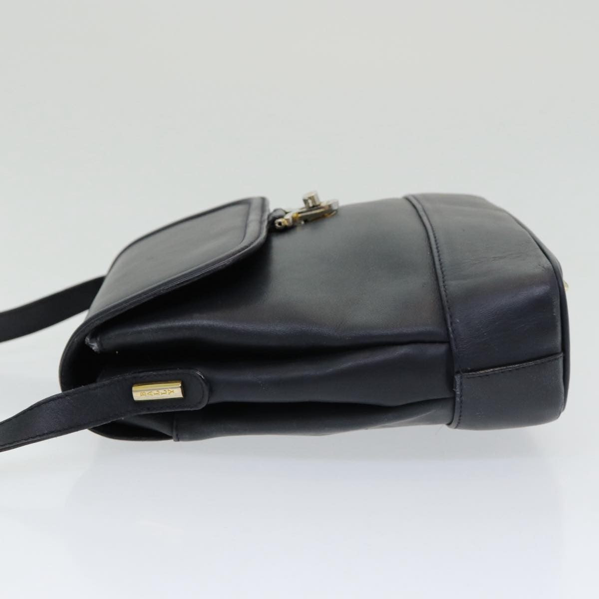 Bally Vintage Shoulder Bag Leather, Black, Leather, Shoulder Bag